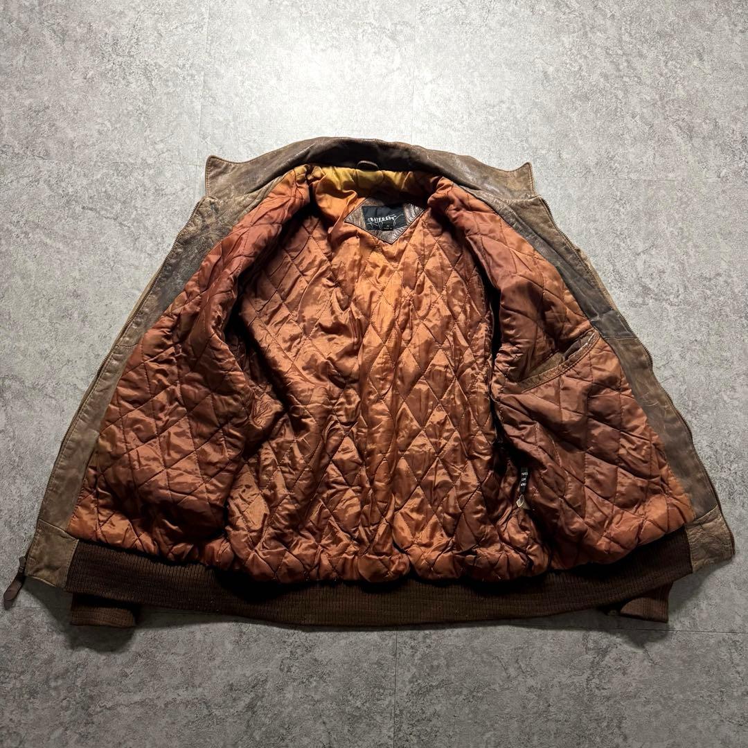【90s vintage】A-2 leather flight jkt 短丈　M