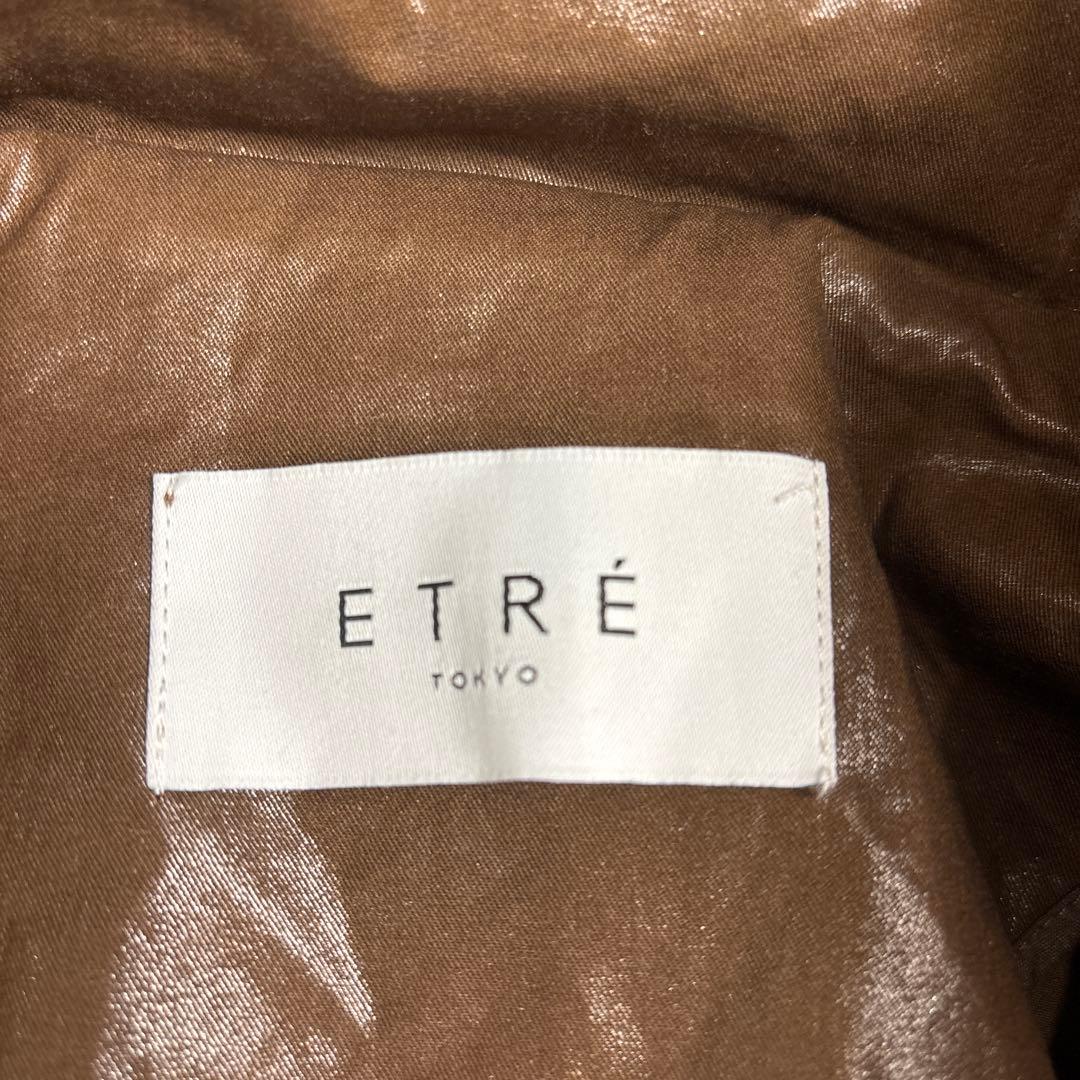 【新品、未使用】ETRE TOKYO◆ コットンロングライトブルゾン　茶
