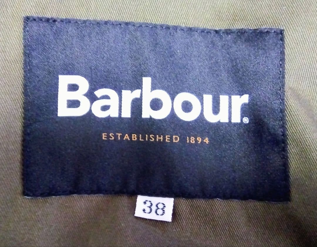 【新同】Barbour BORROWDALE ウール混 M 38 グリーン