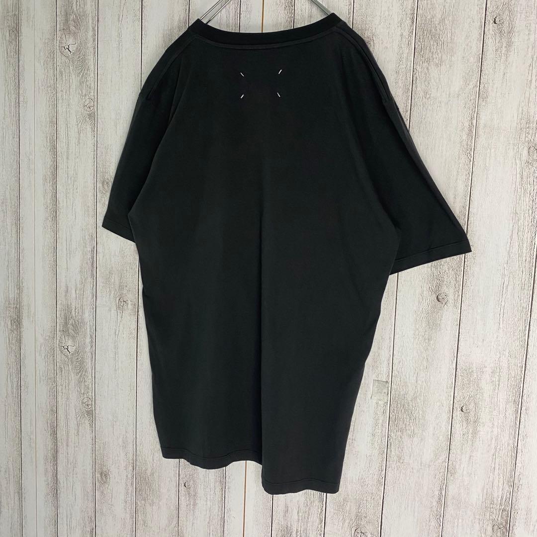 【美品☆定番】メゾンマルジェラ 半袖Tシャツ 4ステッチ ブラック 黒 48 L