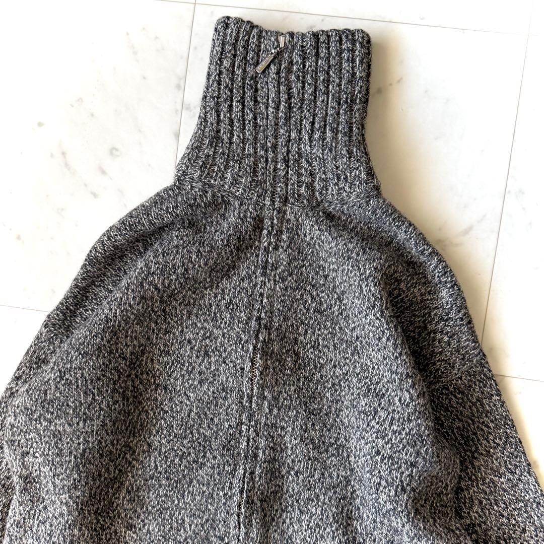 美品 ギャルリーヴィー ウールニットジャケット ミックスグレー