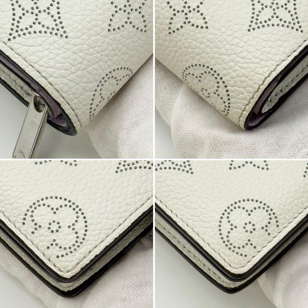 極美品 日本限定✨ルイヴィトン マヒナ クレア 二つ折り財布 ブロンラベンダー