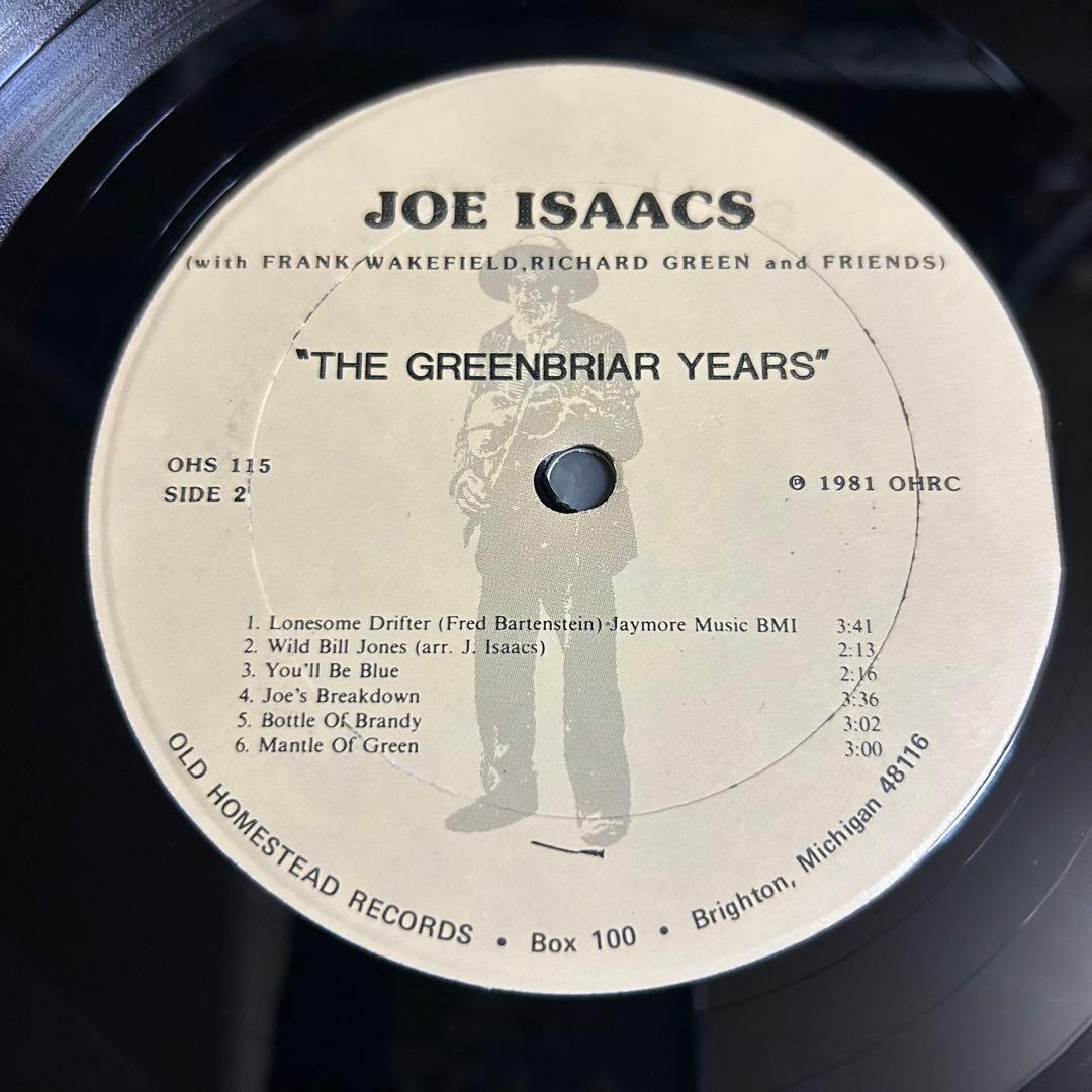 ジョー・アイザックス LPレコード ブルーグラス　カントリー　フォーク