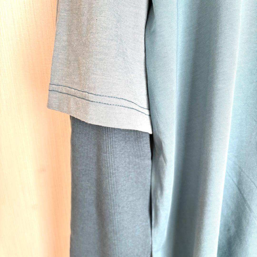 DIESEL ディーゼル　XL フェイクレイヤード仕様 長袖Tシャツ 重ね着風