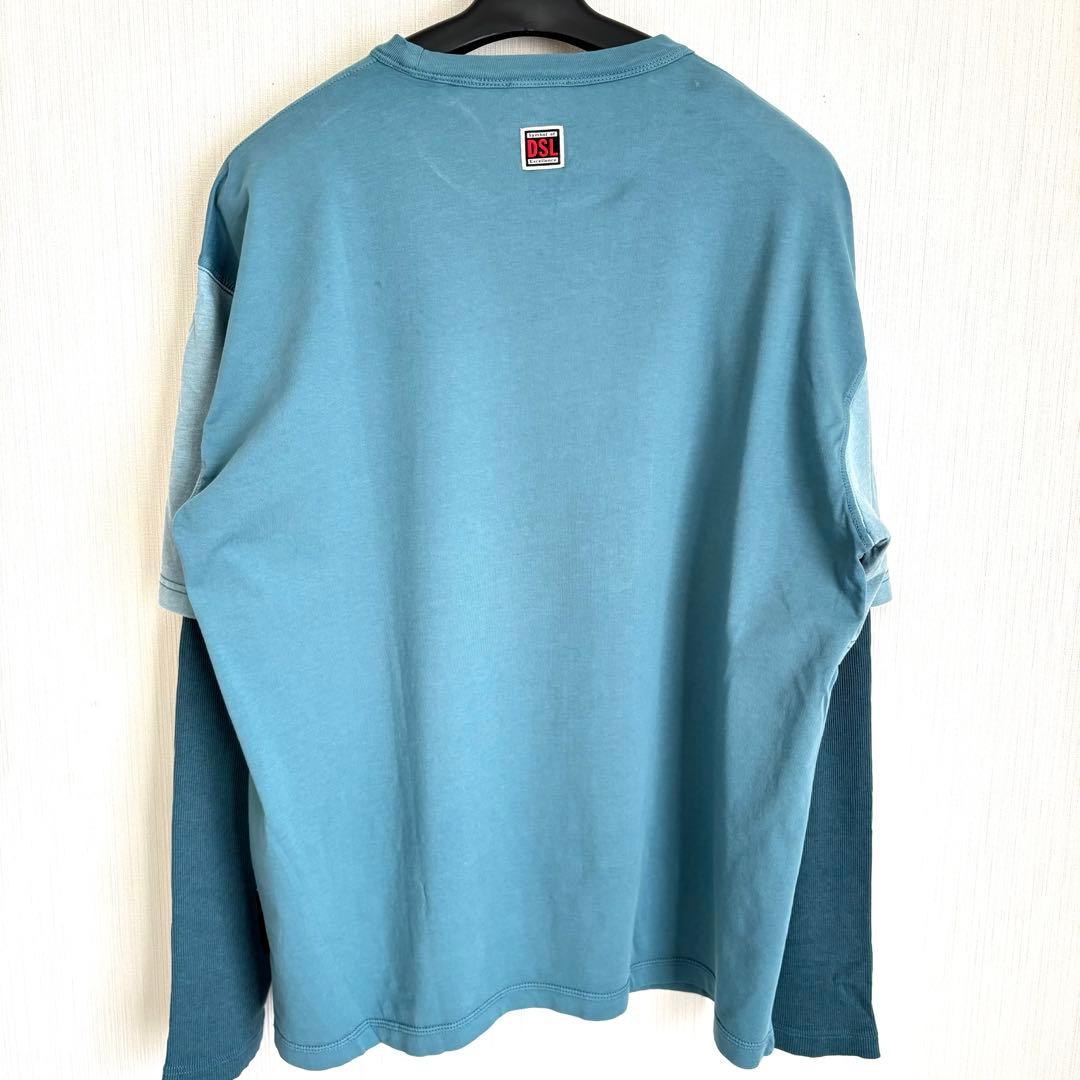 DIESEL ディーゼル　XL フェイクレイヤード仕様 長袖Tシャツ 重ね着風