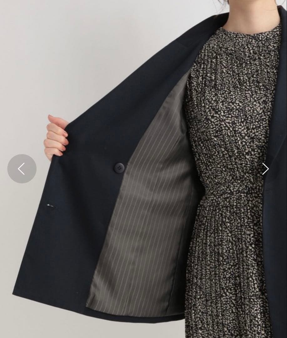 美品✨Andemiu キンボタンダブルジャケット　テーラージャケット　ネイビー