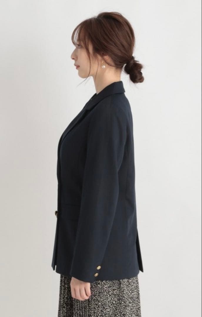 美品✨Andemiu キンボタンダブルジャケット　テーラージャケット　ネイビー