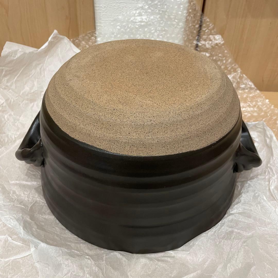 未使用品 華月 大黒炊飯鍋 4合炊き 土鍋 四日市萬古焼 日本製 陶器