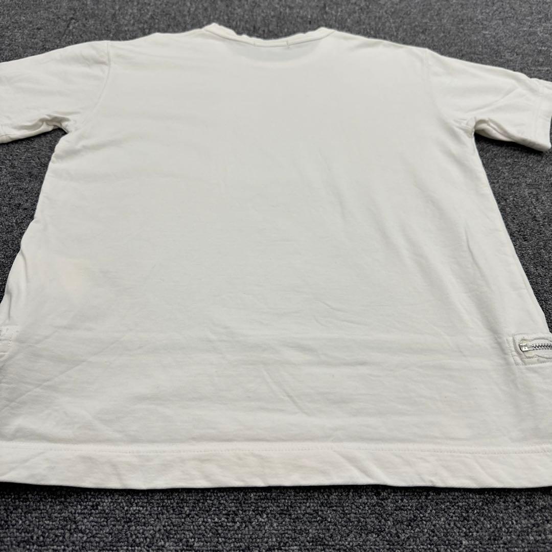 【AD2002】コムデギャルソンオムプリュス 裾ジップTシャツ S 白アーカイブ