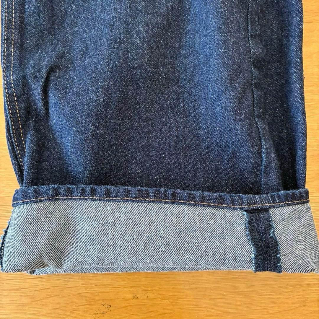 美品mizuiroindインディゴブルーワイドレッグデニムパンツ綿100サイズ1