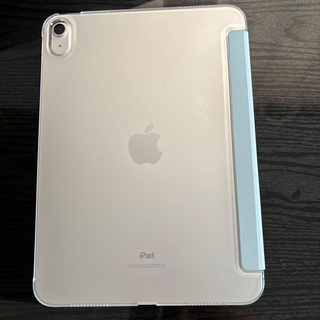 iPad 第10世代 本体(シルバー)＆カバー(水色)セット
