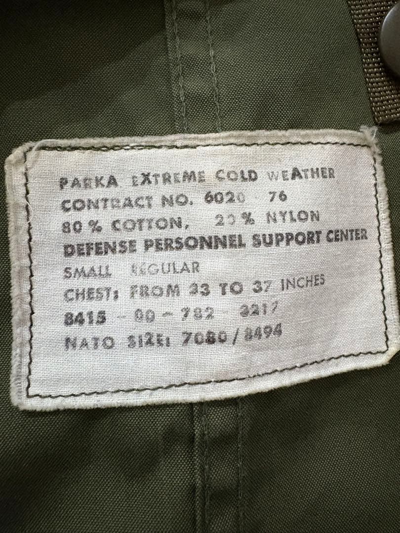 76年製 M65 フィッシュテールパーカー S モッズコート