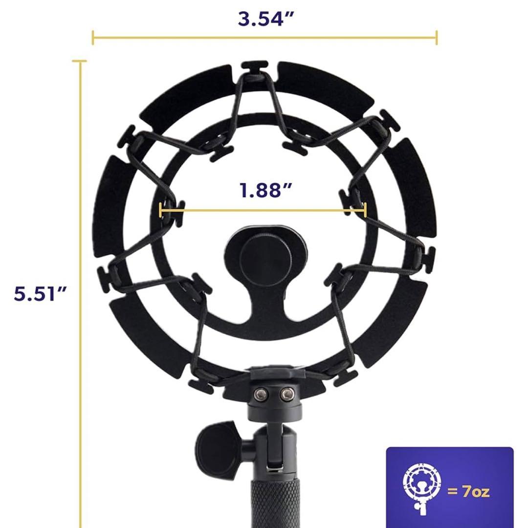 ショックマウント マイク用 ブラック Shock Mount black