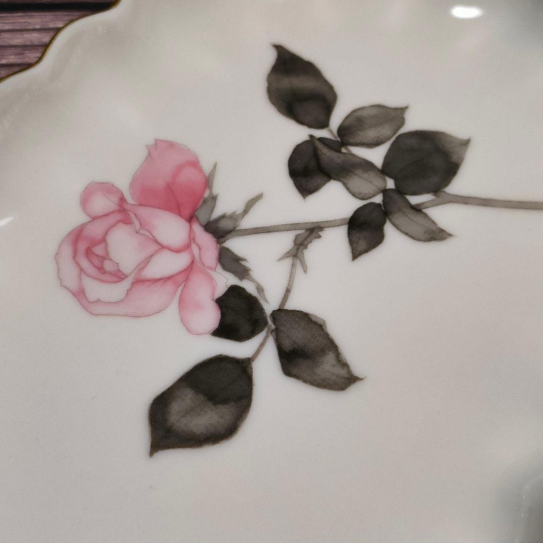 希少品 香蘭社 中皿/大皿 薔薇 ローズ バラ柄 新品未使用