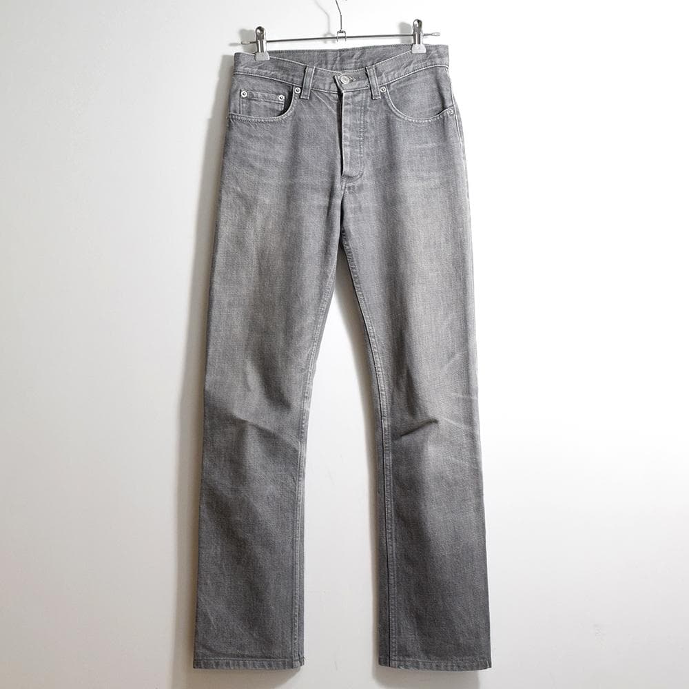 本人期 90s HELMUT LANG デニムパンツ グレー 25 イタリア製