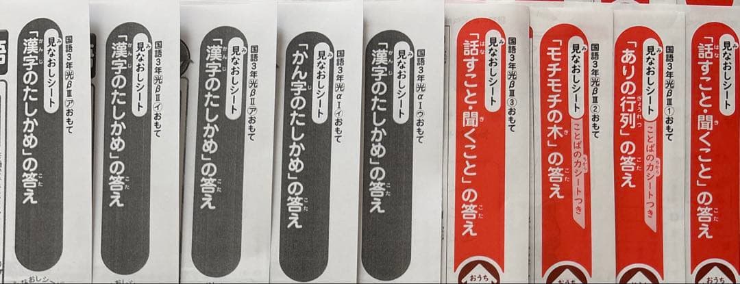 最新版　2025年度　小3 カラーテスト こたえ見なおしシート　国語　19枚