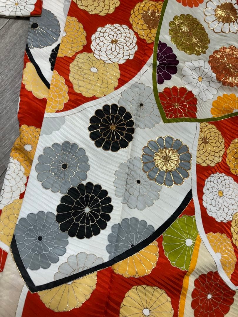 振袖 花柄　成人式　刺繍　着物　帯　セット　総柄　レトロ　袴　卒業　キモノ姫
