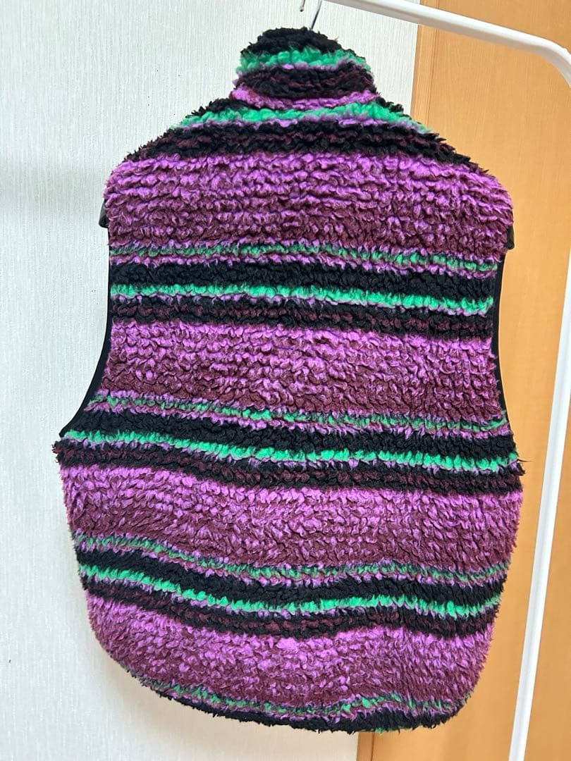 Stussy striped sherpa vest Mサイズ