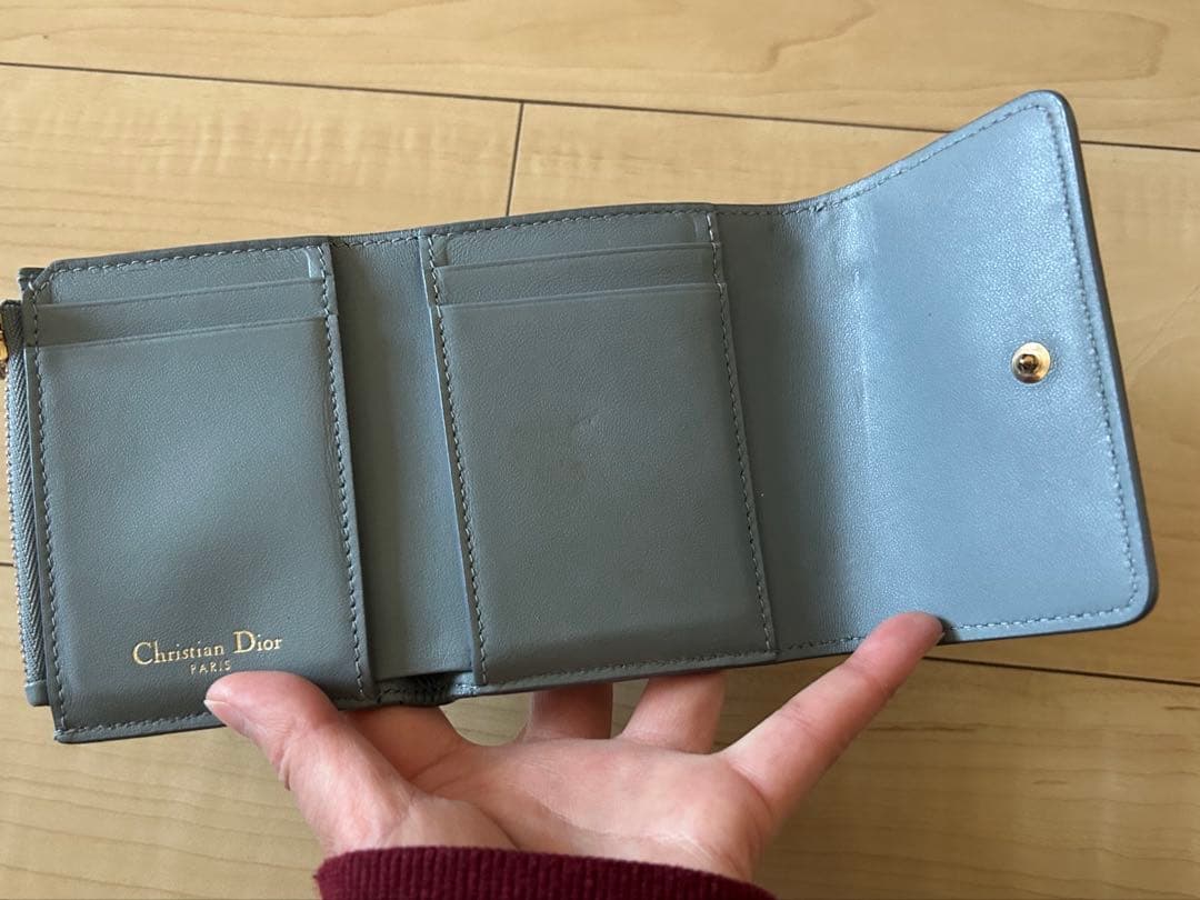 Dior 折り畳み財布　水色