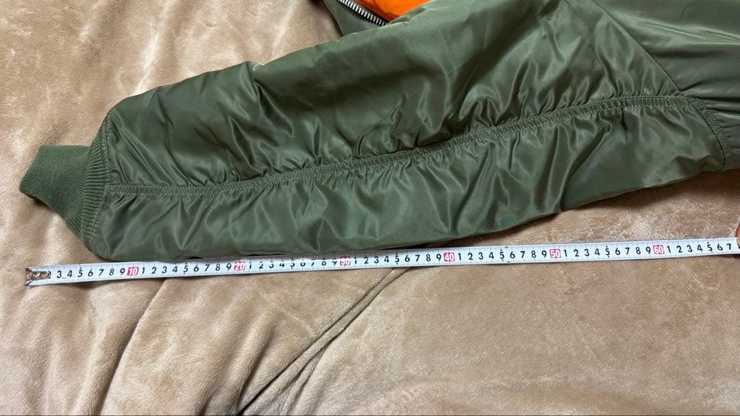 ALPHA MA-1 FLIGHT JACKET セージ XL 中綿あり