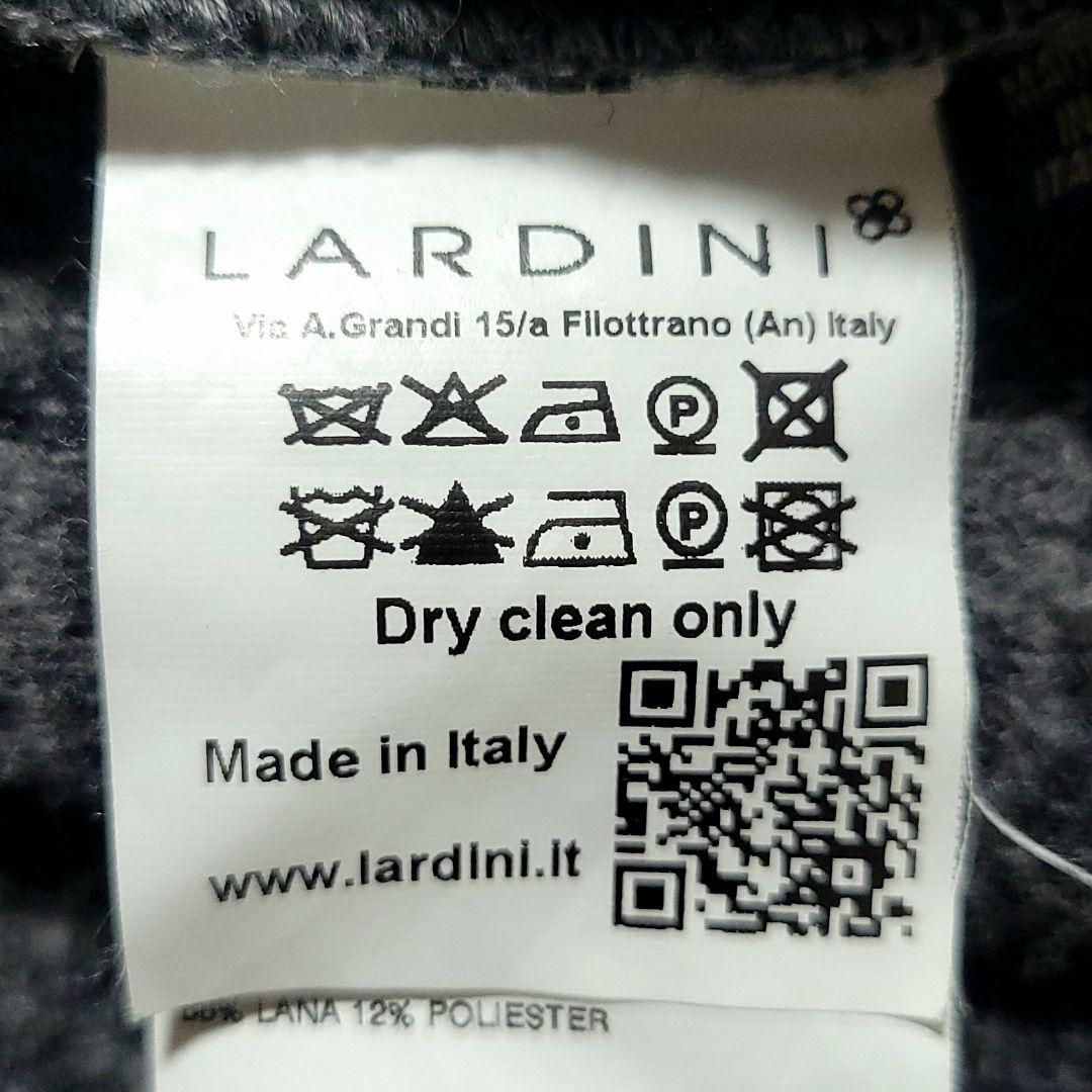 未使用級 LARDINI　テーラードジャケット アンコン 千鳥柄 ブートニエール