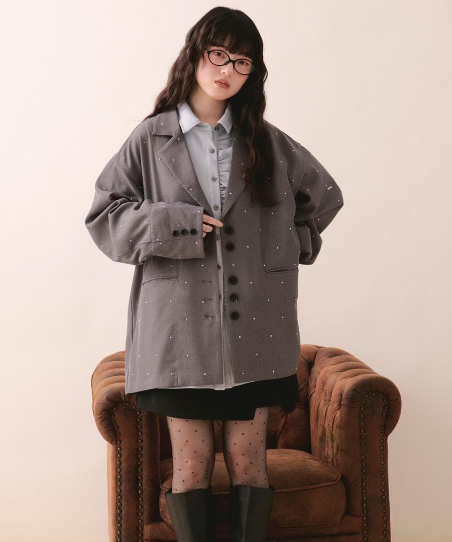 新品 loin nuit nuance button lace jacket