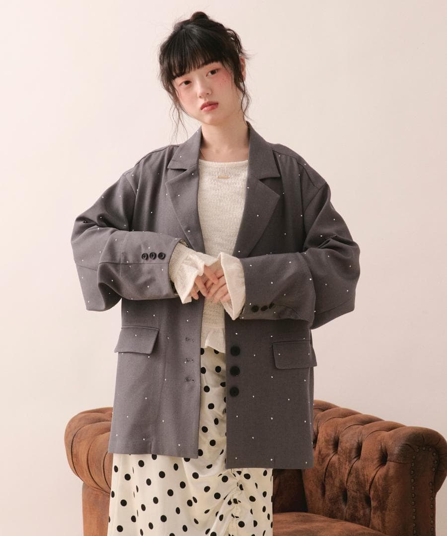 新品 loin nuit nuance button lace jacket