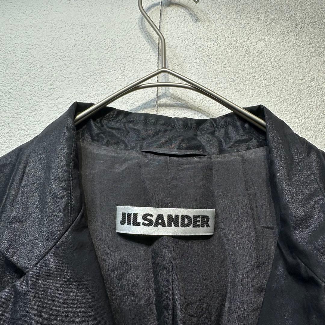 希少 美品 JIL SANDER シルク Aライン チェスター ロングコート