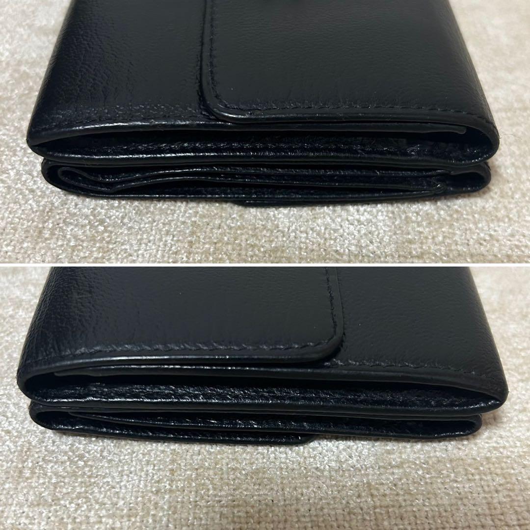 美品　CHANEL 黒　折り財布　ミニ財布　希少　ヴィンテージ　財布