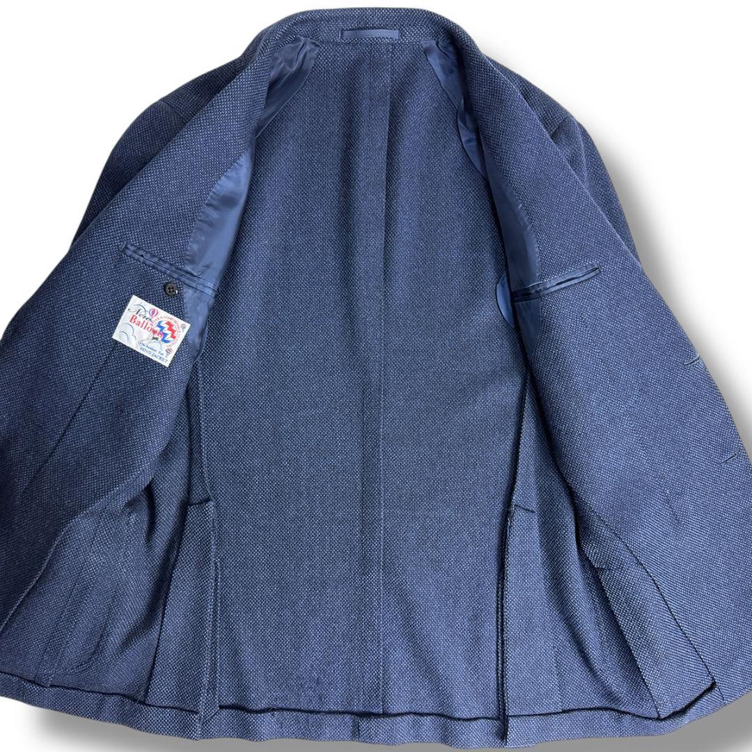 J7295 美品 リングヂャケット バルーンテーラードジャケット ネイビー 48