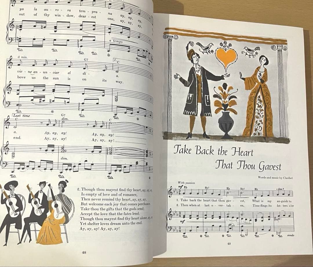 No.427 ヴィンテージ 古書 洋書 音楽 楽譜 歌集 曲集