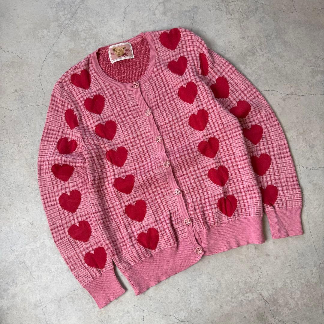 PINK HOUSE ピンクハウス カーディガン ハート柄