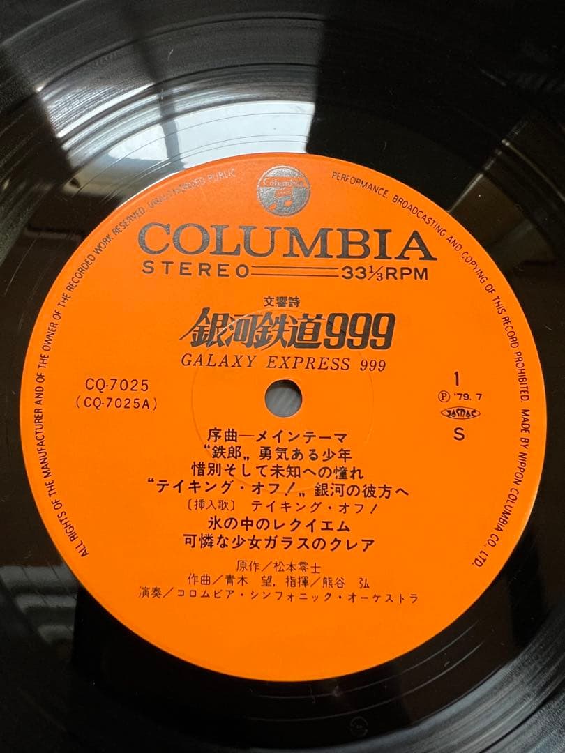 銀河鉄道999 交響詩 サントラLP 帯付き Godiego主題歌 1979年