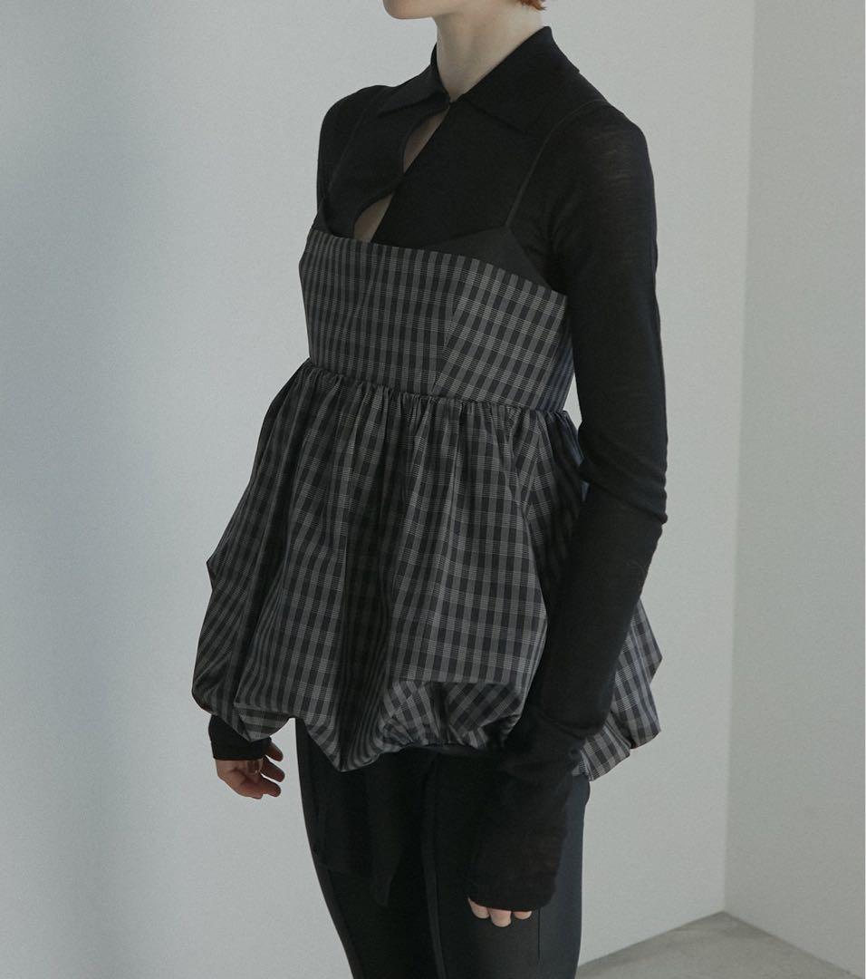 【超美品】LE CIEL BLEU Check Peplum Top