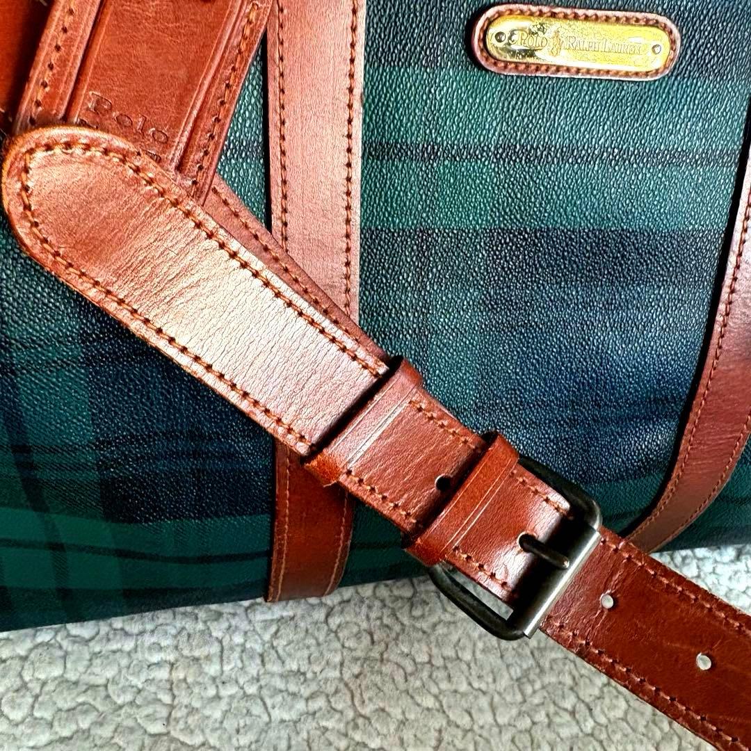 ✨美品✨ラルフローレン 2WAY ボストンバッグ チェック PVCレザー 旅行
