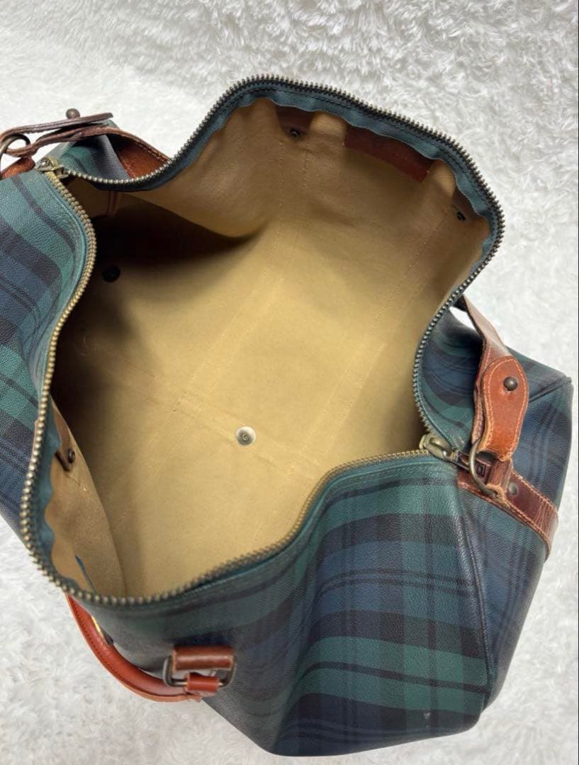 Polo Ralph Lauren 大容量 チェック柄ボストンバッグ 2way