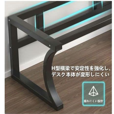 木目調 100cm❣️組み立て簡単　送料無料　パソコンデスク　ゲーミングデスク