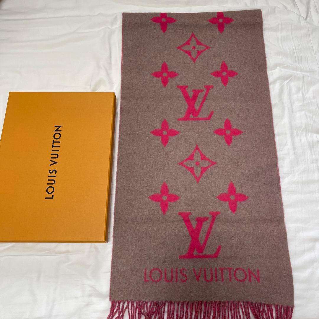 LOUIS VUITTON レイキャビック マフラー カシミヤ100%