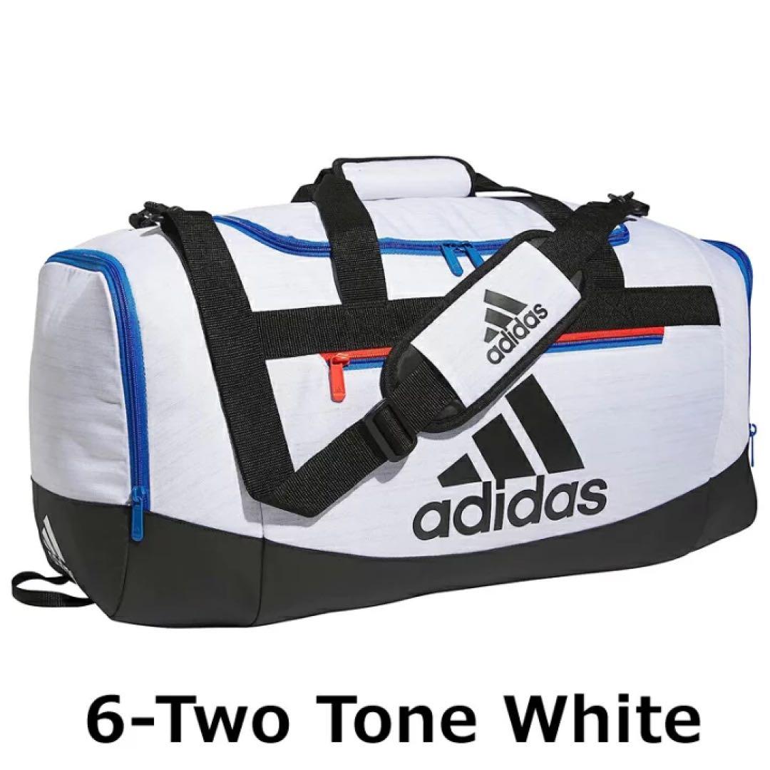 【美品】adidas ダッフルバッグ 48リットル〈ホワイト〉