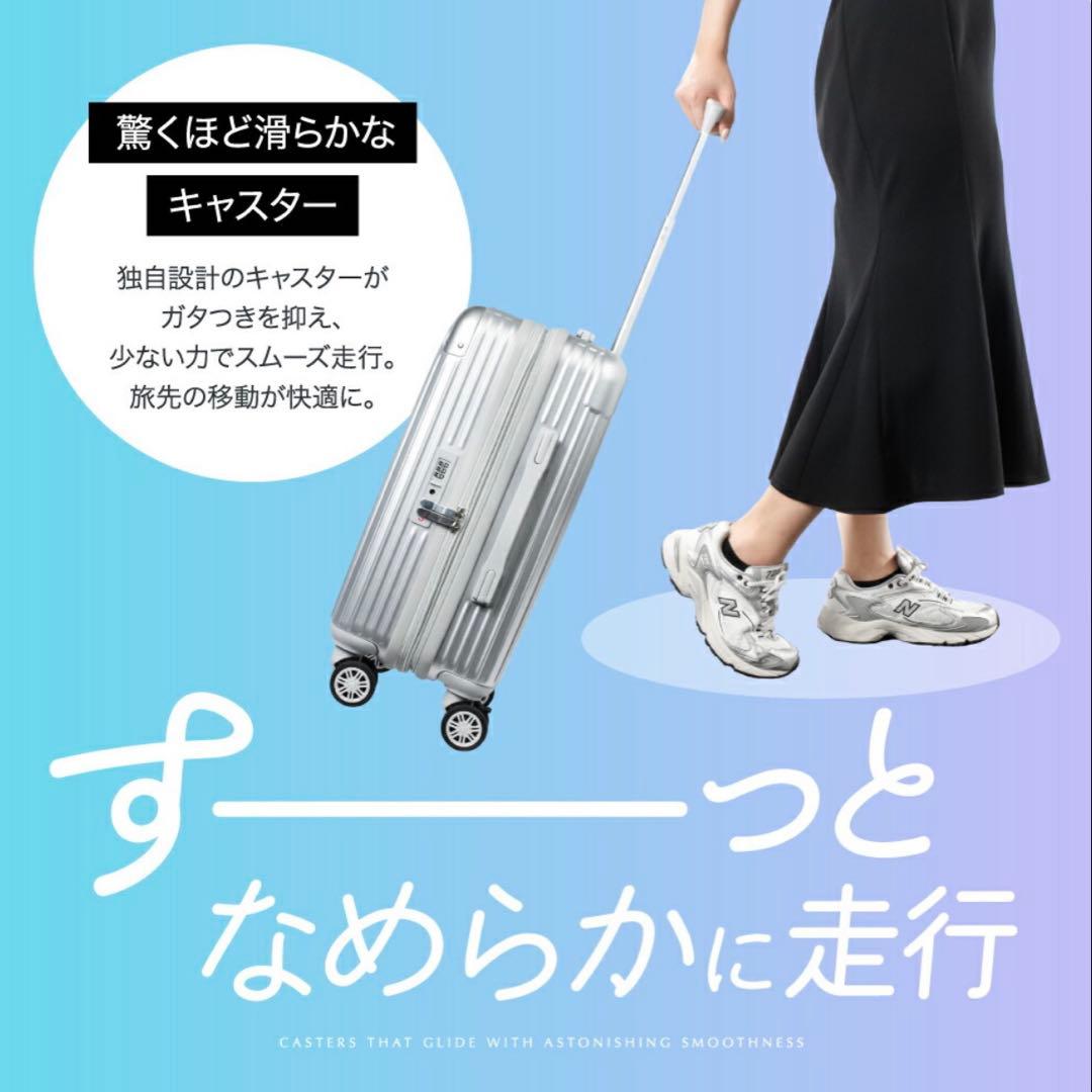 【新品未使用】Lサイズ キャリー キャリーケース ブルー 容量約77.8Lカート
