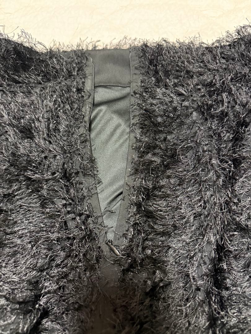 美品　CLANE FRINGE LONG SKIRT フリンジロングスカートS