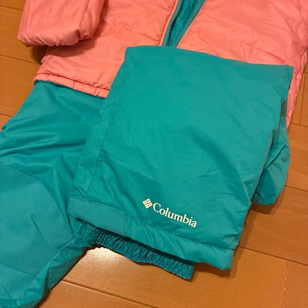 Columbia スキーウェア 上下セット ターコイズ/ピンク リバーシブルXS