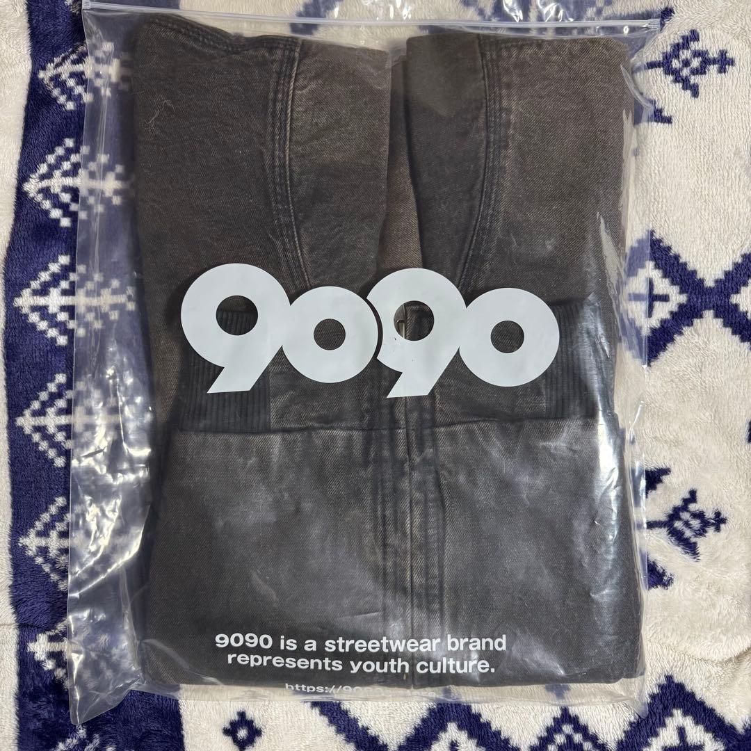 トップス 9090 heisei logo denim zip foodie L