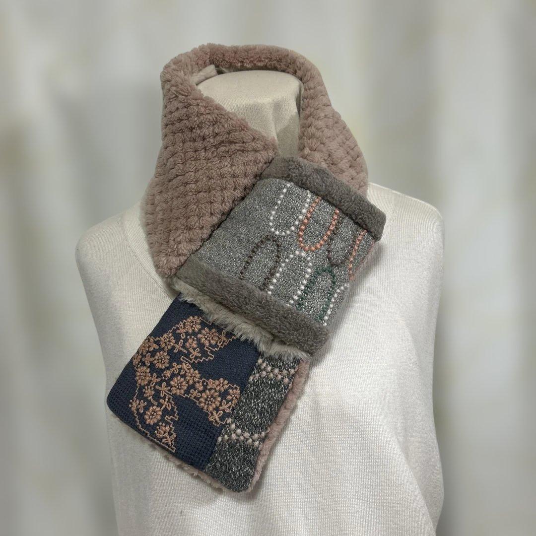フックページ　ハンドメイド　ネックウォーマー　スヌード