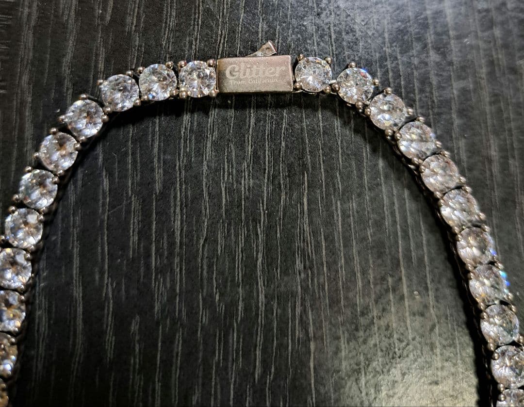 Glitter ラインストーンネックレス 専用ポーチ付き