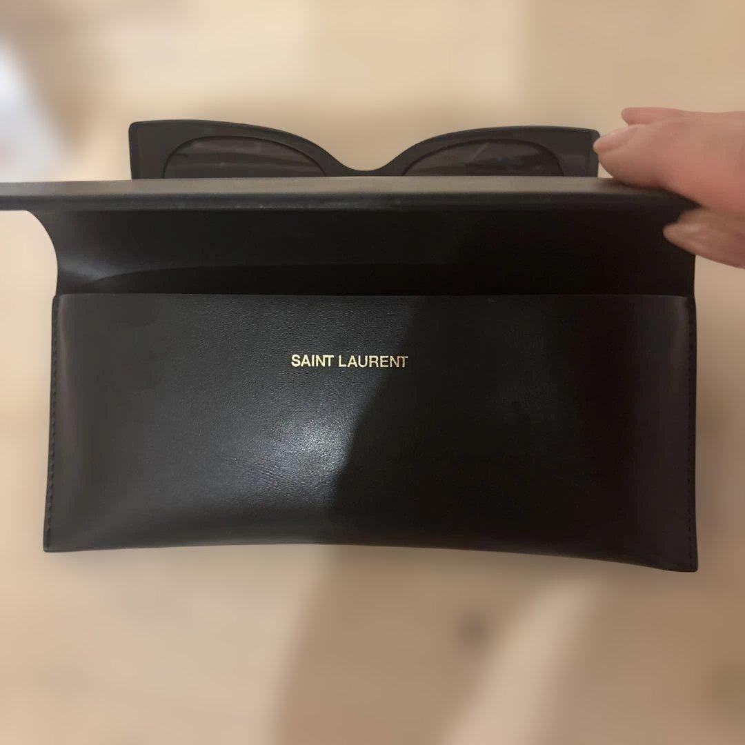 YSL ブラック キャットアイ サングラス ケース付き