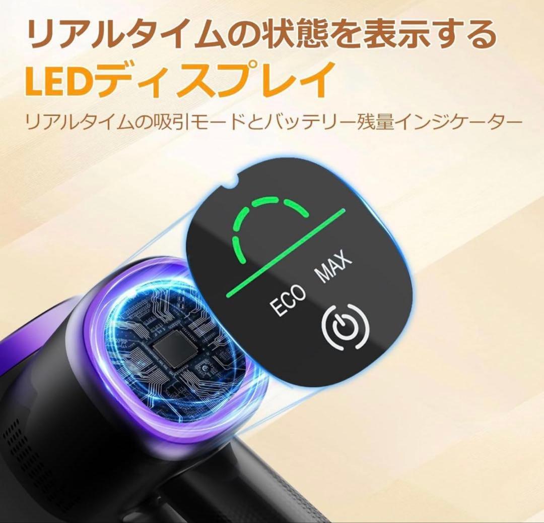 掃除機✨コードレス 業界初 腰痛ゼロ折りたたみ式 70KPa超強力吸引 自立式