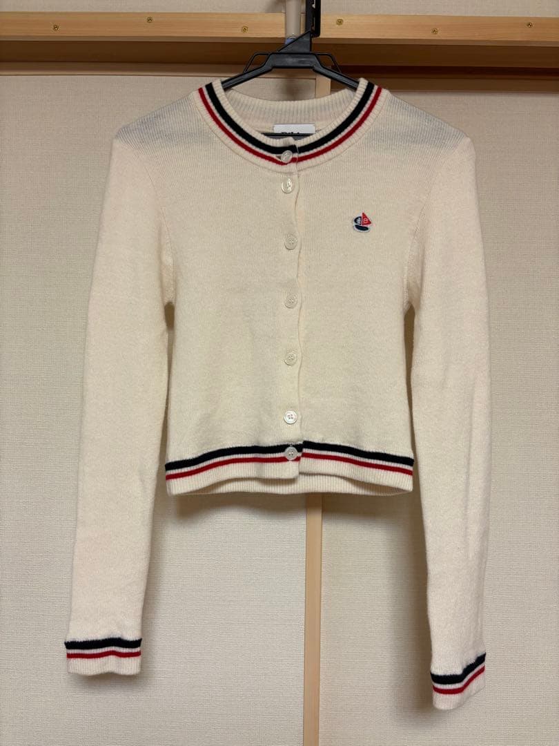 【タグあり】Bibiy B. BOAT CLUB CARDIGAN White