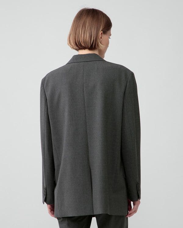 極美品*定価6.8万 Theory 現行品 オーバーサイズジャケット チャコール