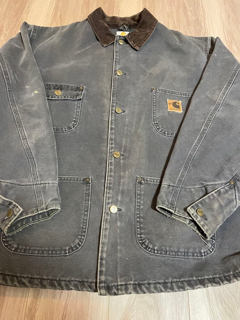 【希少カラー】Carhartt ミシガンチョアコート グレー フェード◎ 雰囲気